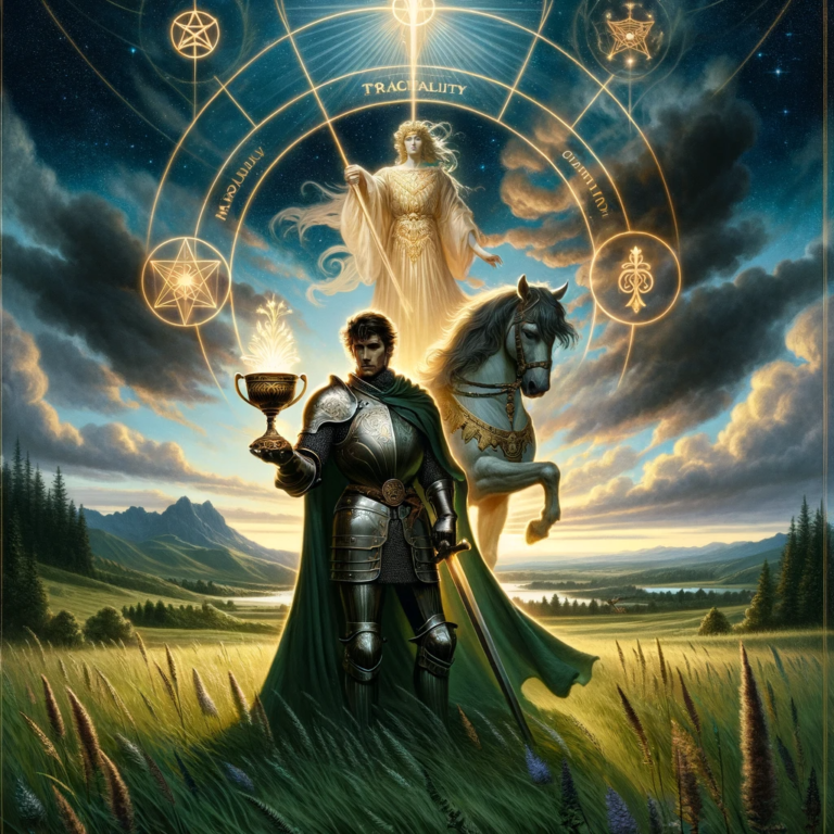 The Knight of Pentacles and Ace of Cups Tarot Card Combo