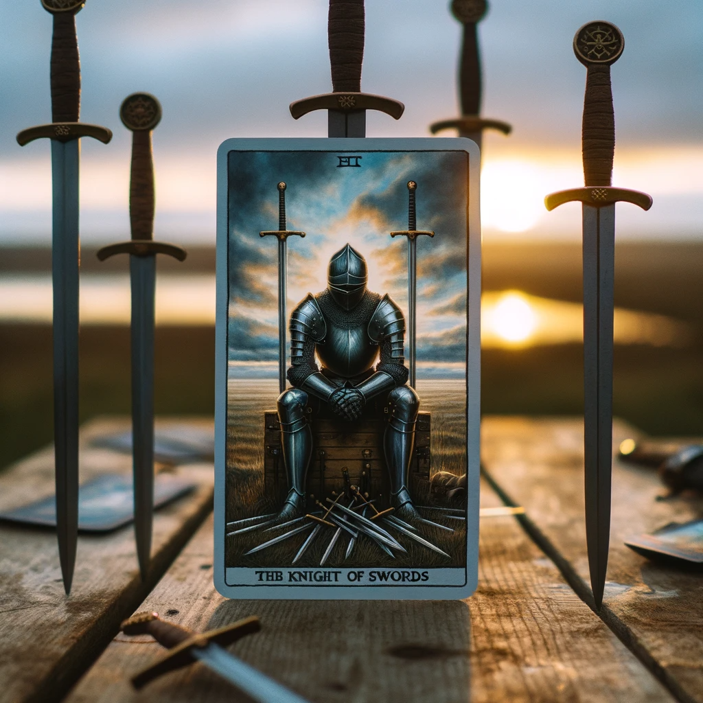 the Knight of Swords and Four of Swords