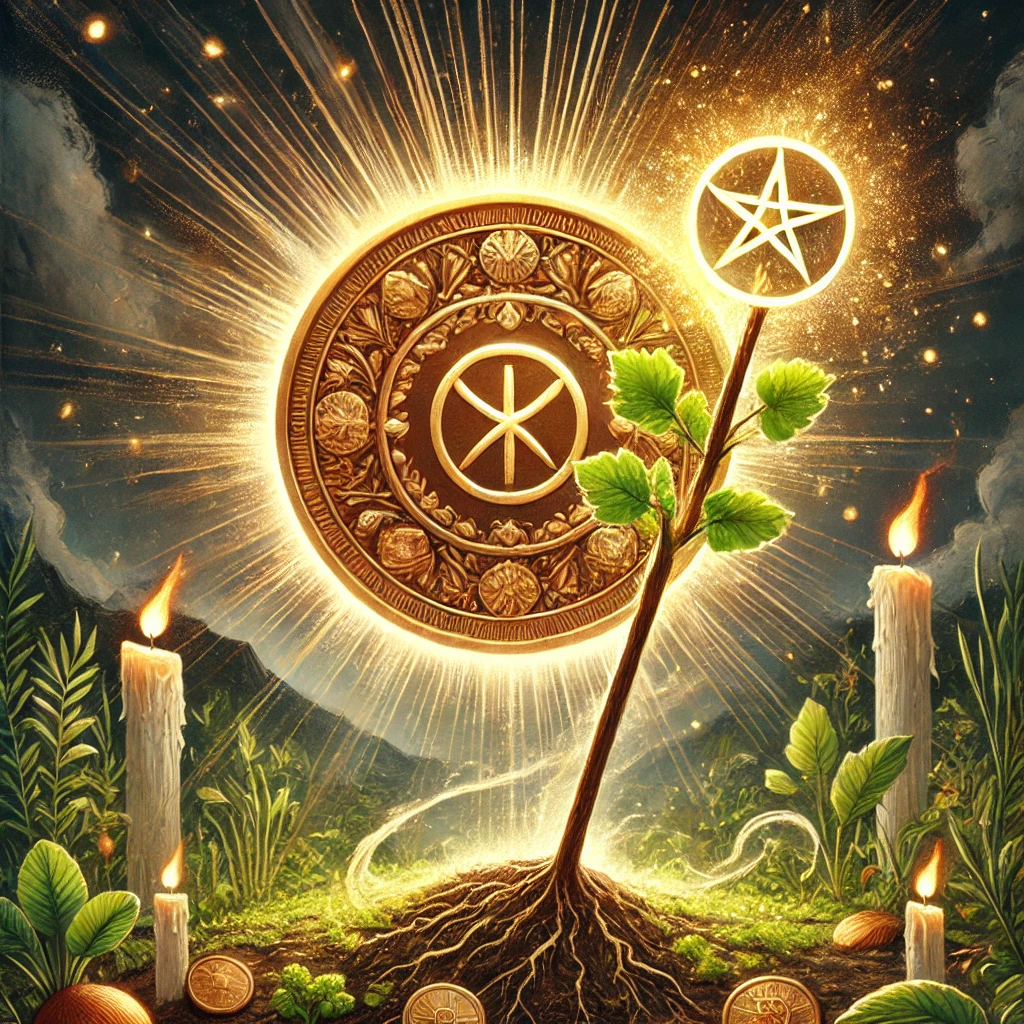 Ace of Pentacles and Ace of Wands