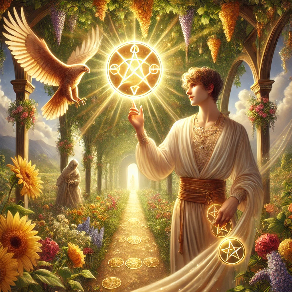 Nine of Pentacles and Ace of Pentacles