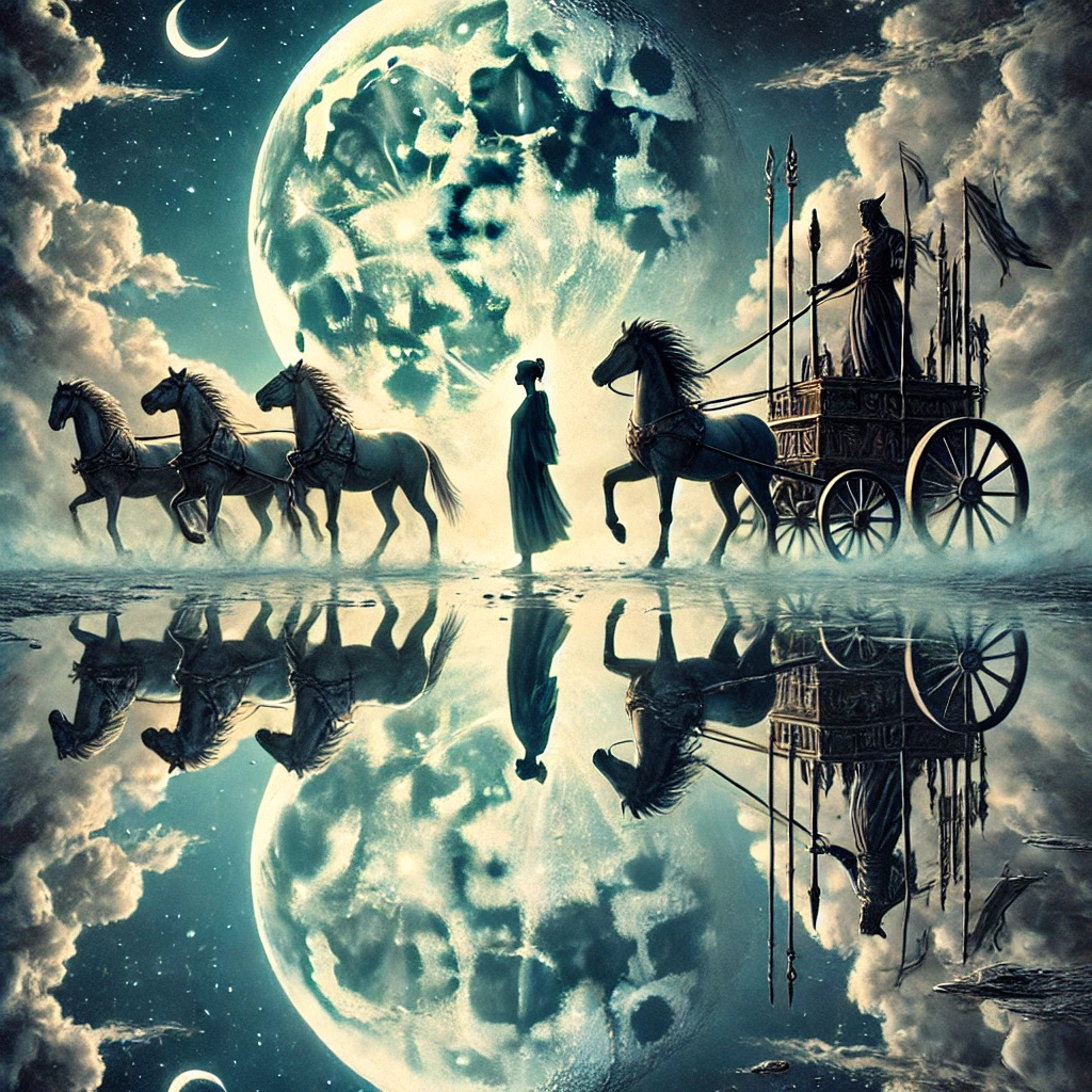 Reversed Moon and The Chariot