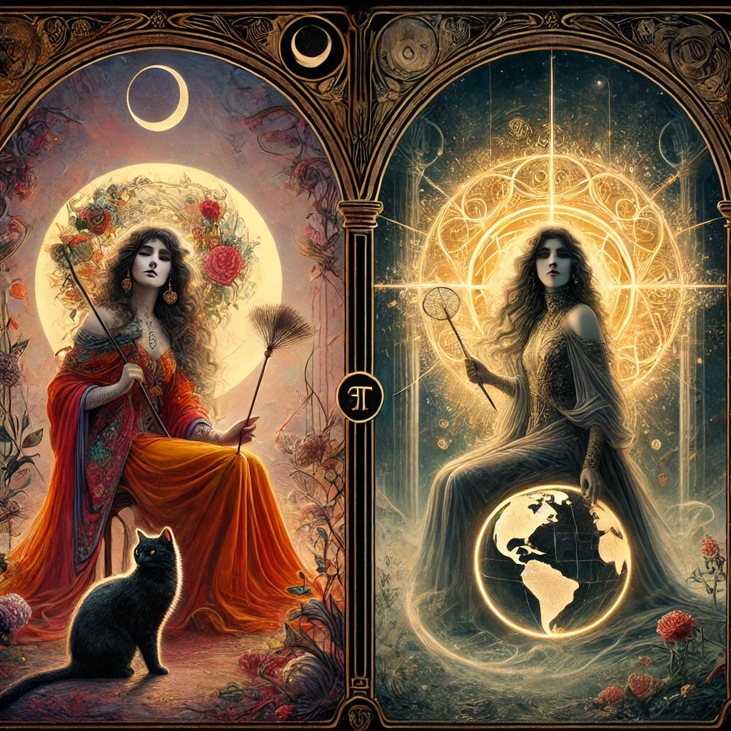 Reversed Queen of Wands and The World