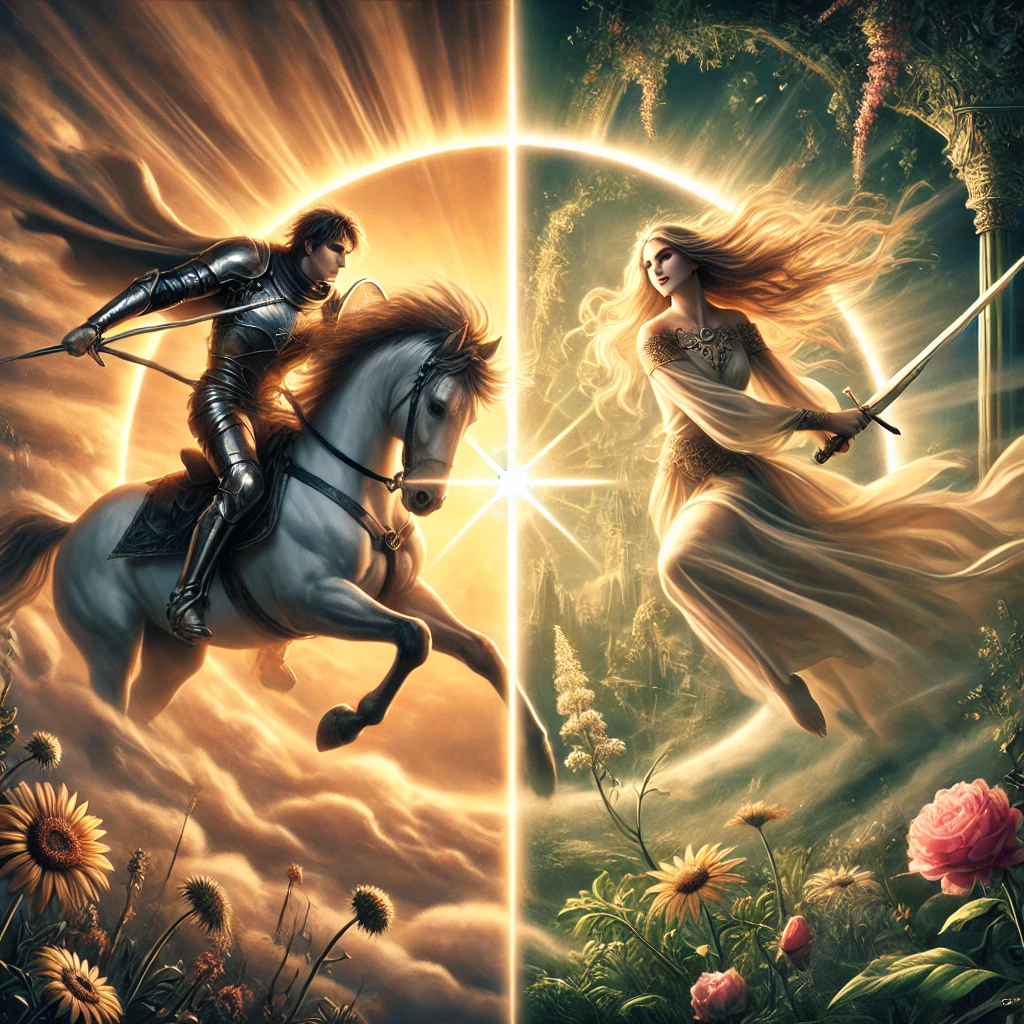 the Empress and Knight of Swords