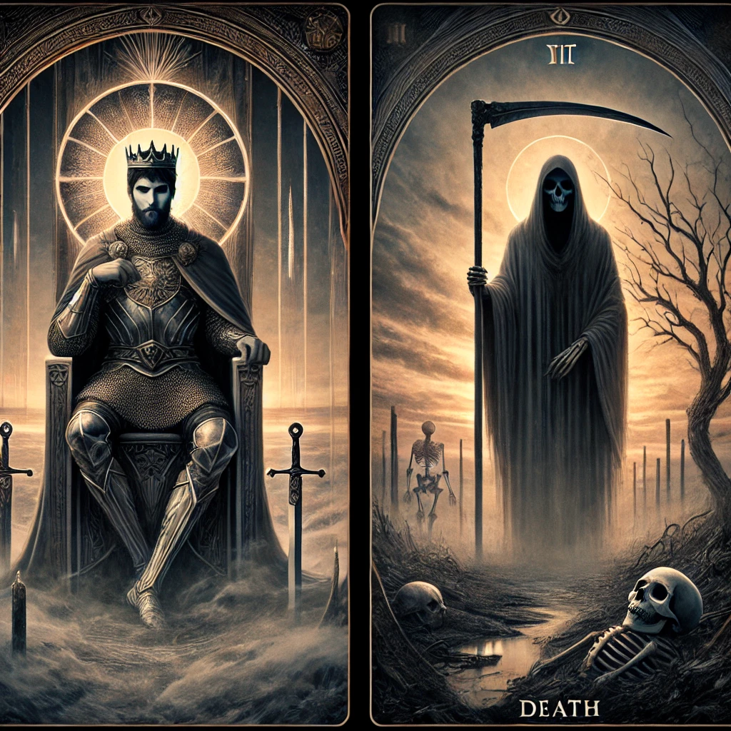 the Reversed King of Swords and Death