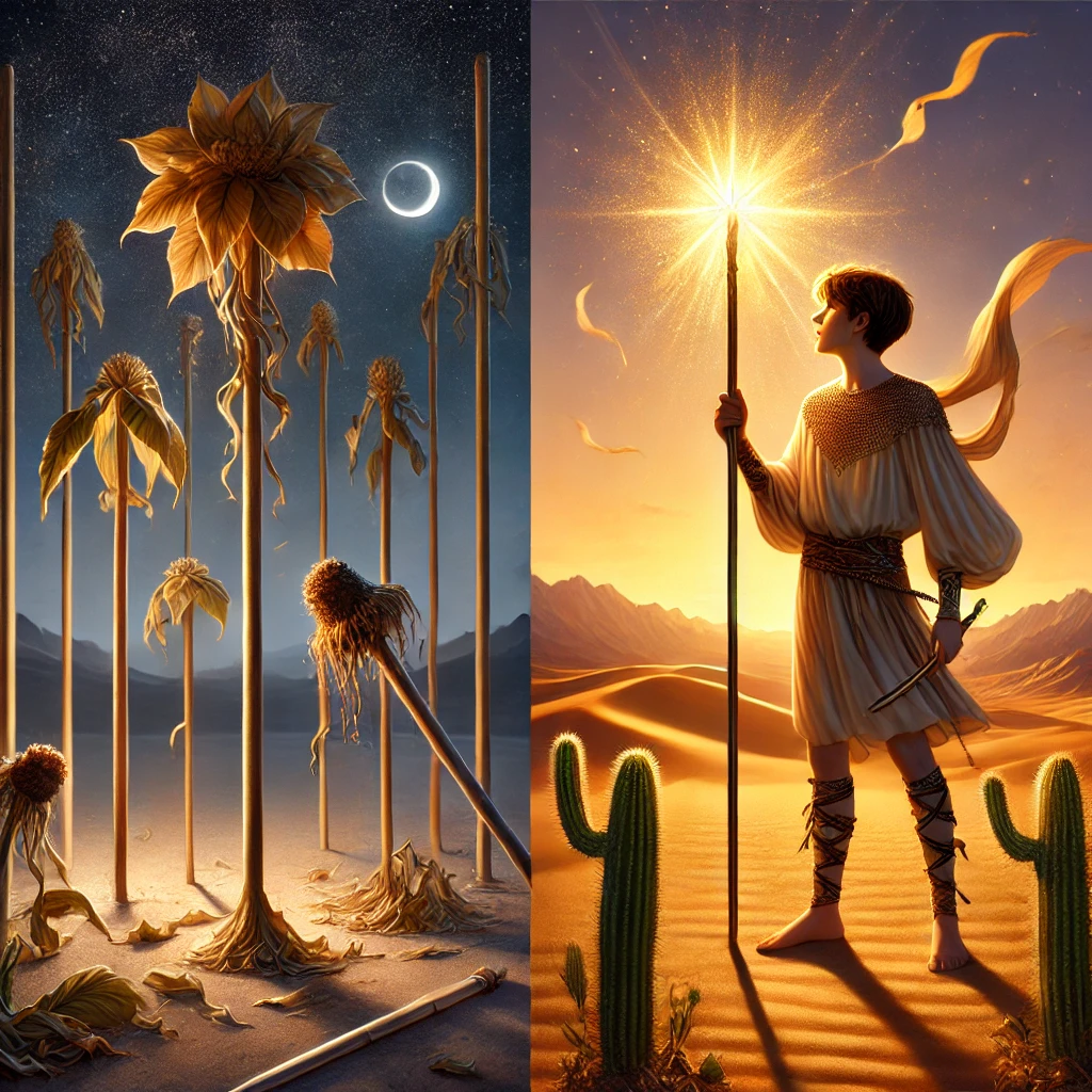 Ace of Wands Reversed and Page of Wands