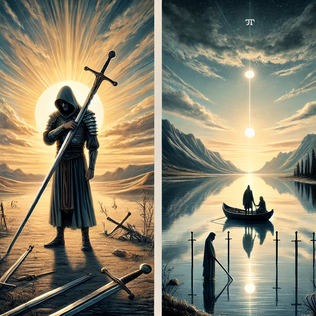 Five of Swords Reversed and Six of Swords