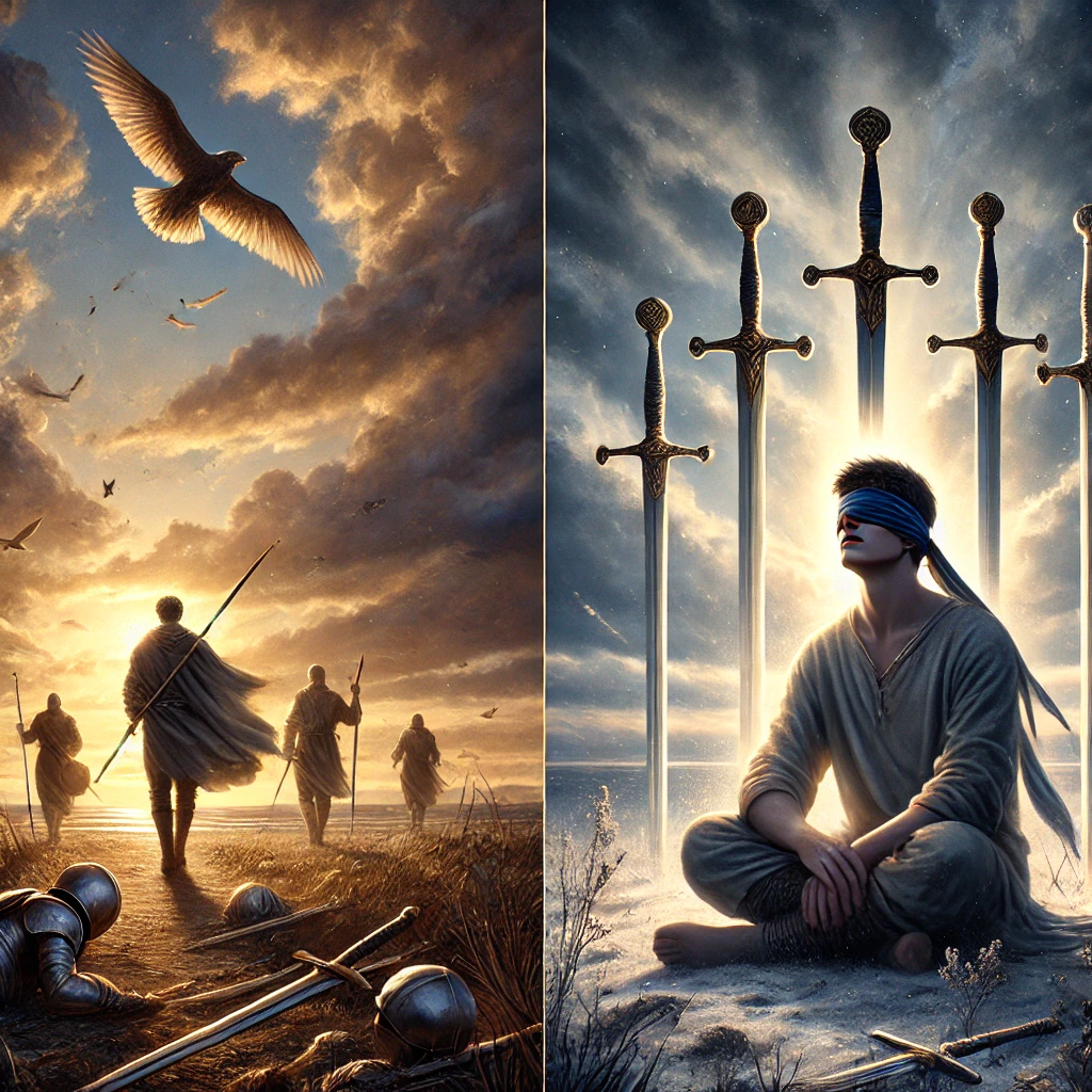 Five of Swords Reversed and Two of Swords Reversed