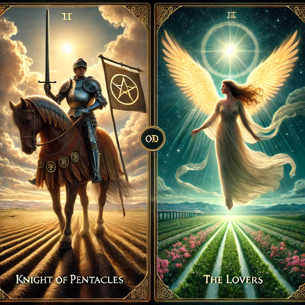 Knight of Pentacles and The Lovers