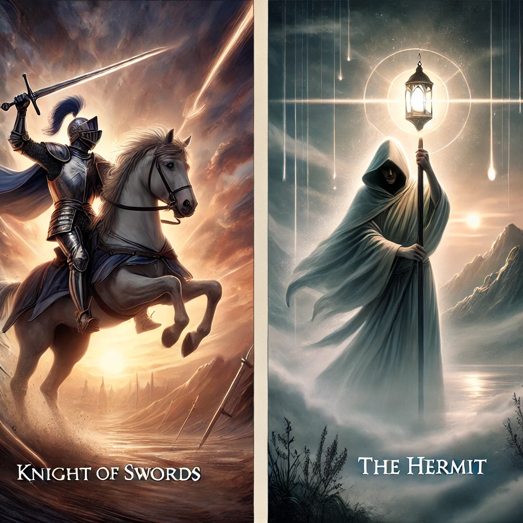 Knight of Swords and The Hermit