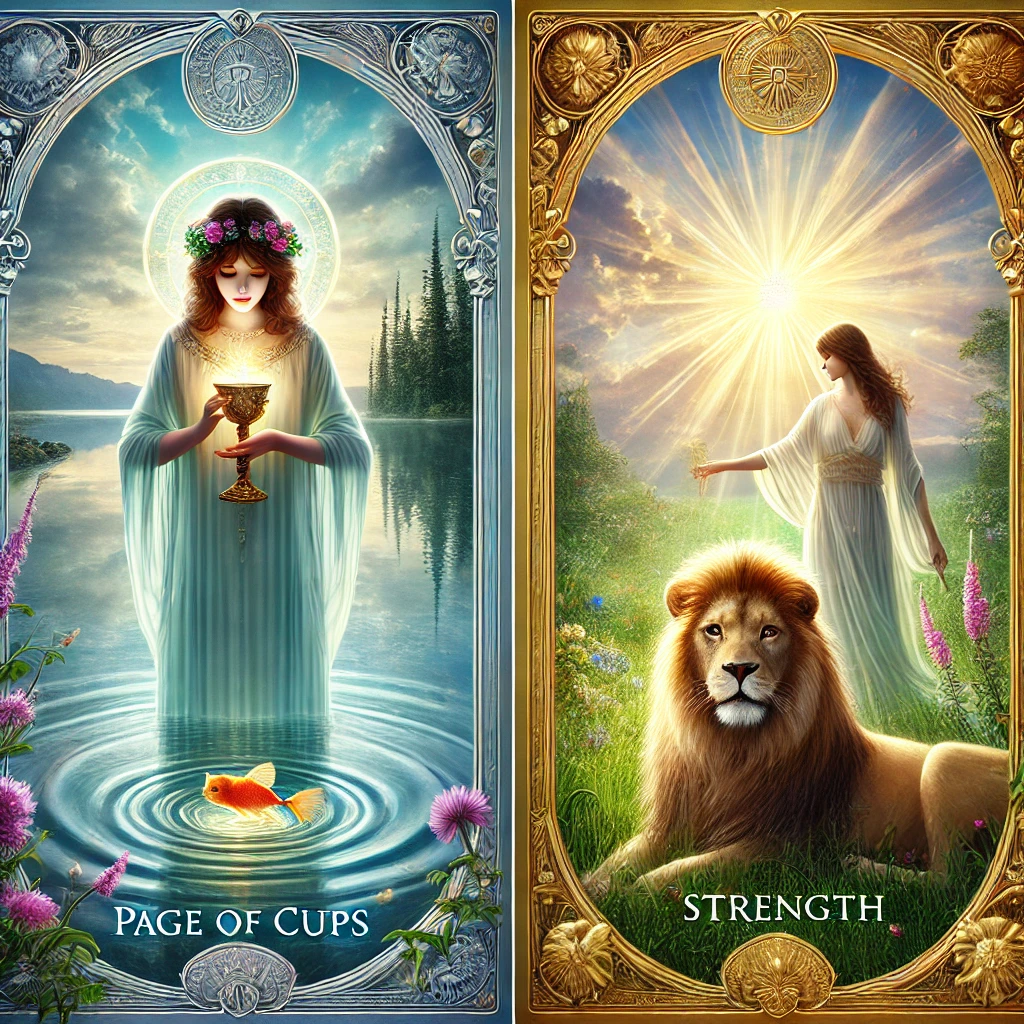 Page of Cups and Strength