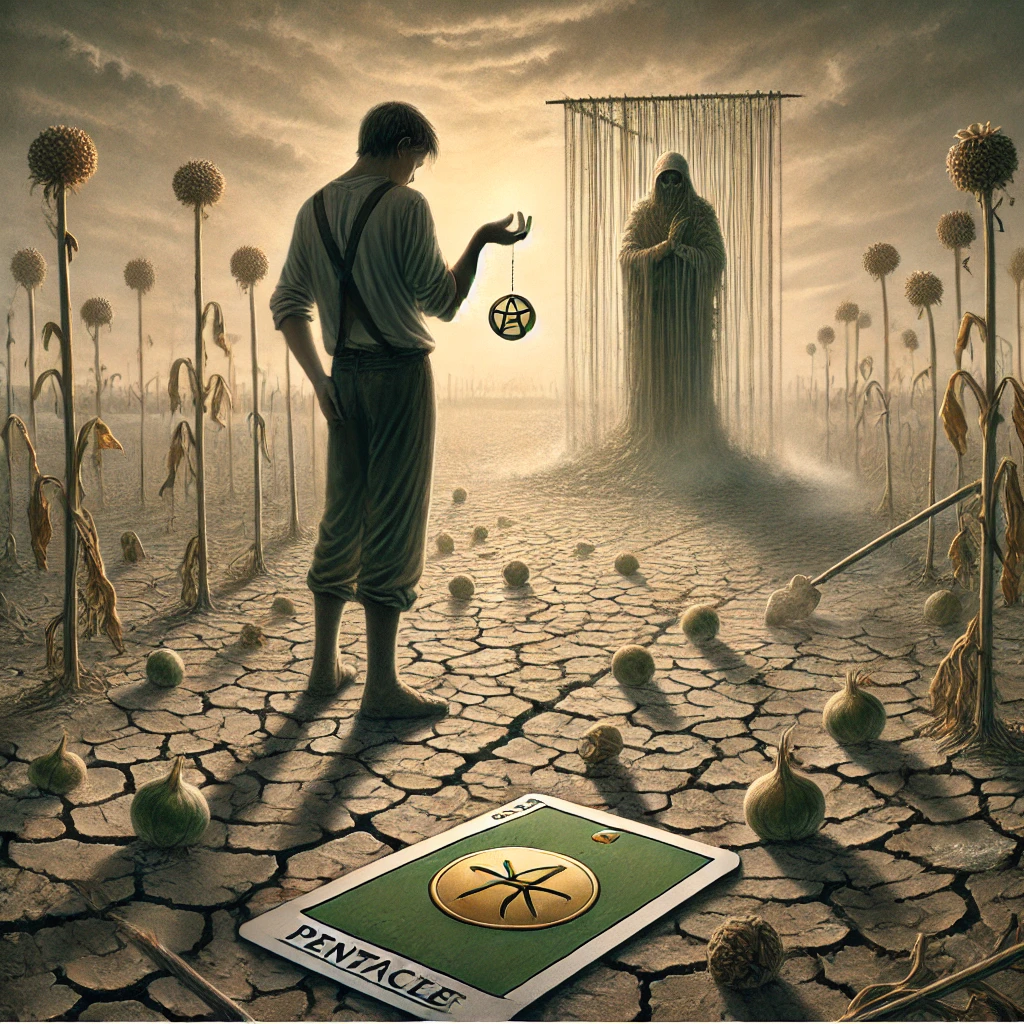 Page of Pentacles Reversed and Seven of Pentacles Reversed