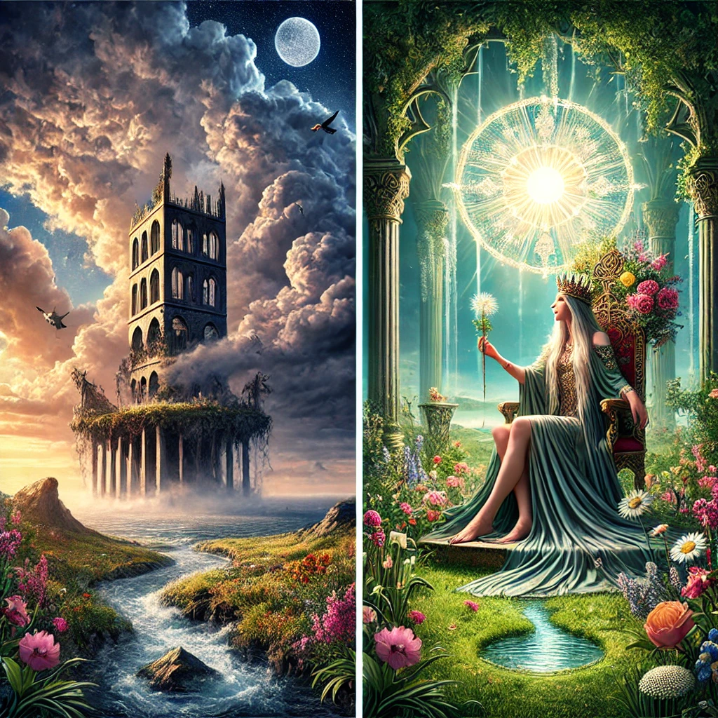 The Tower Reversed and The Empress