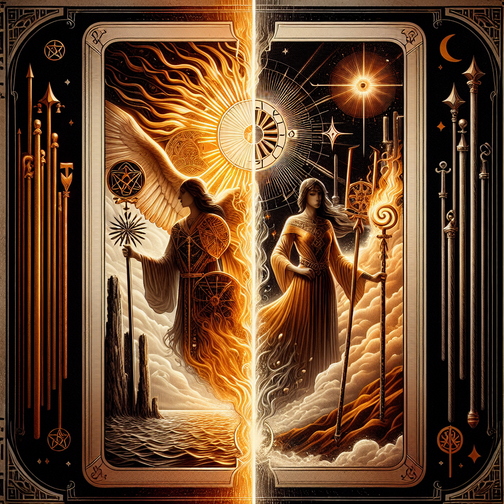 Ace of Pentacles Reversed and Four of Wands