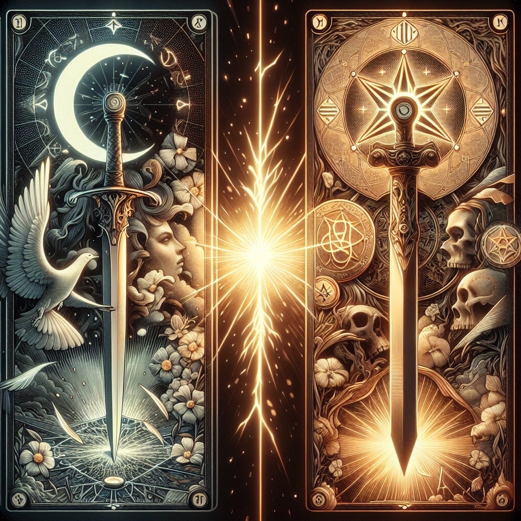 Ace of Swords and Ace of Pentacles, Tarot