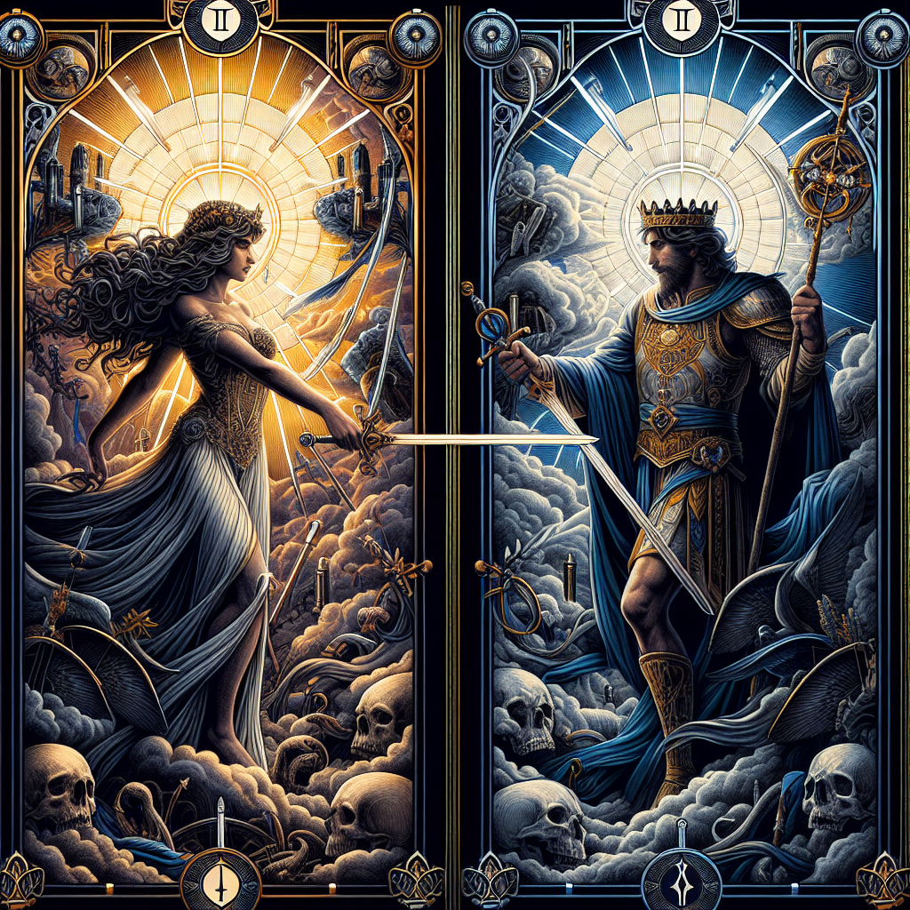 Four of Swords Reversed and King of Wands