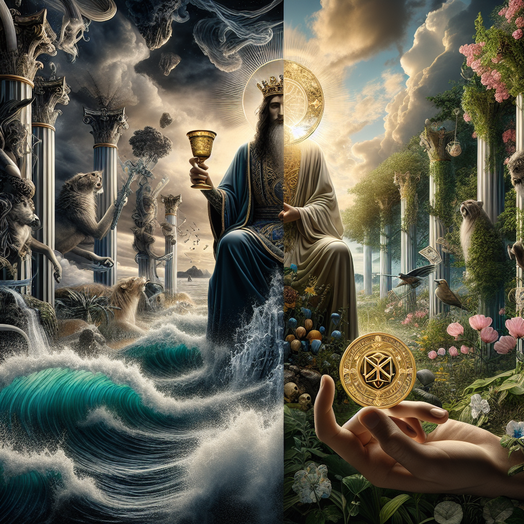 King of Cups and Ace of Pentacles