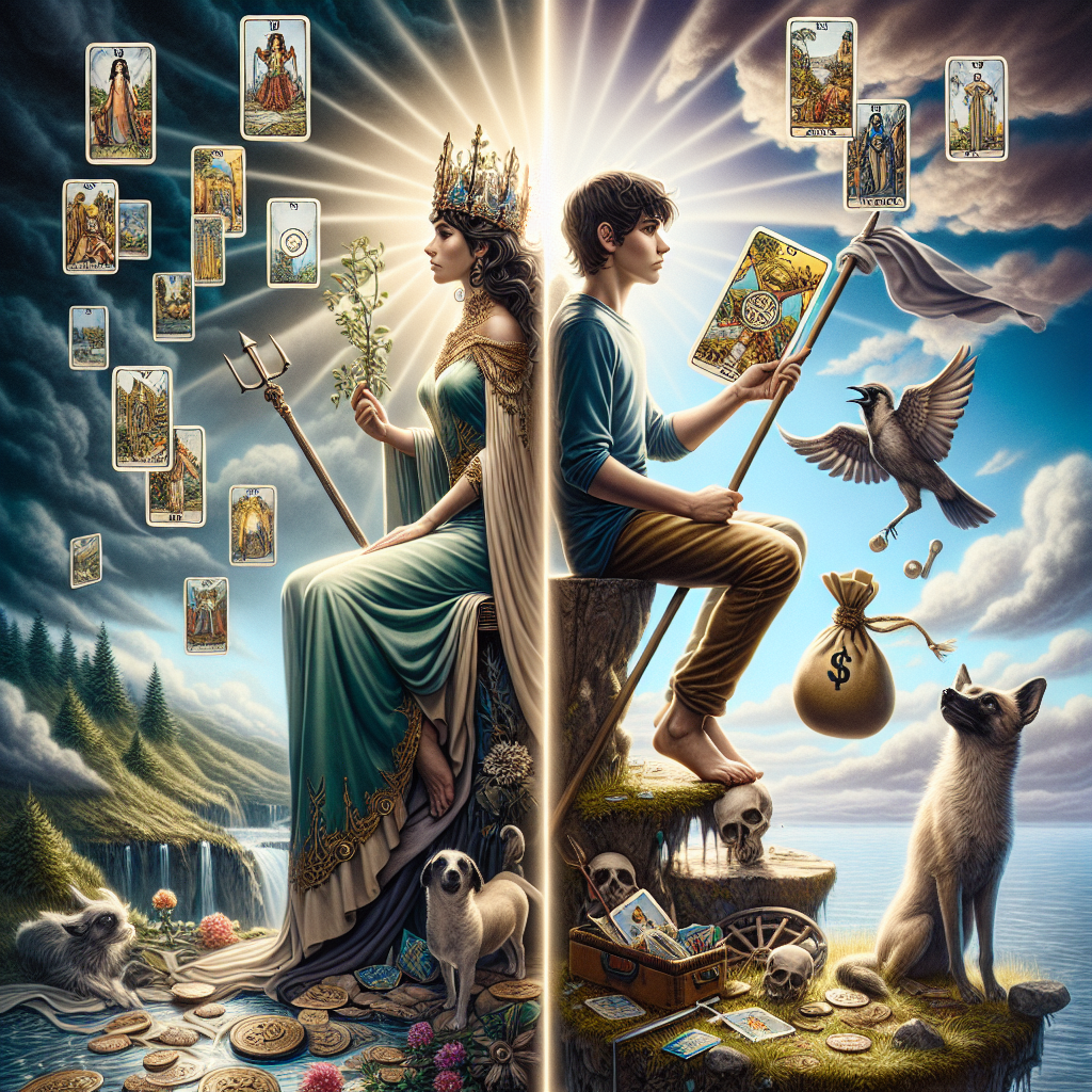 Queen of Pentacles and The Fool