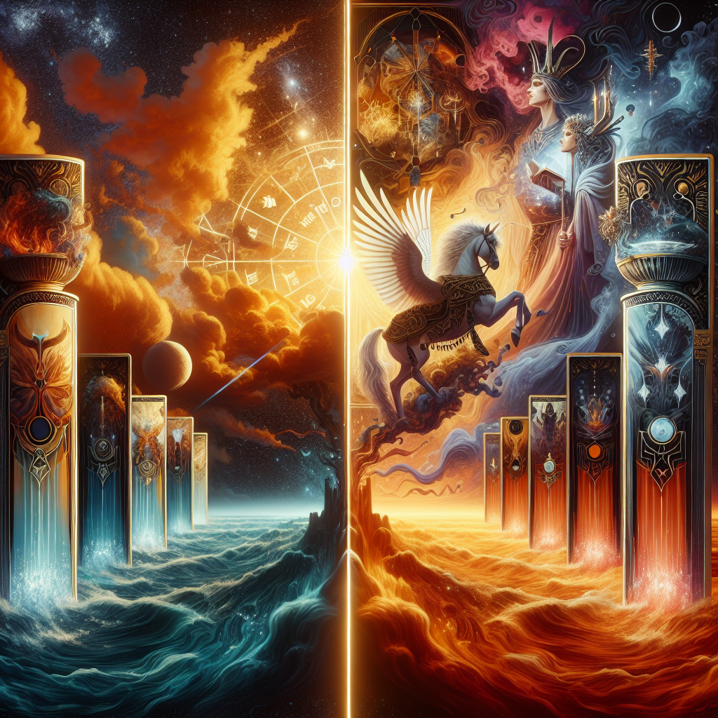 the chariot and nine of cups