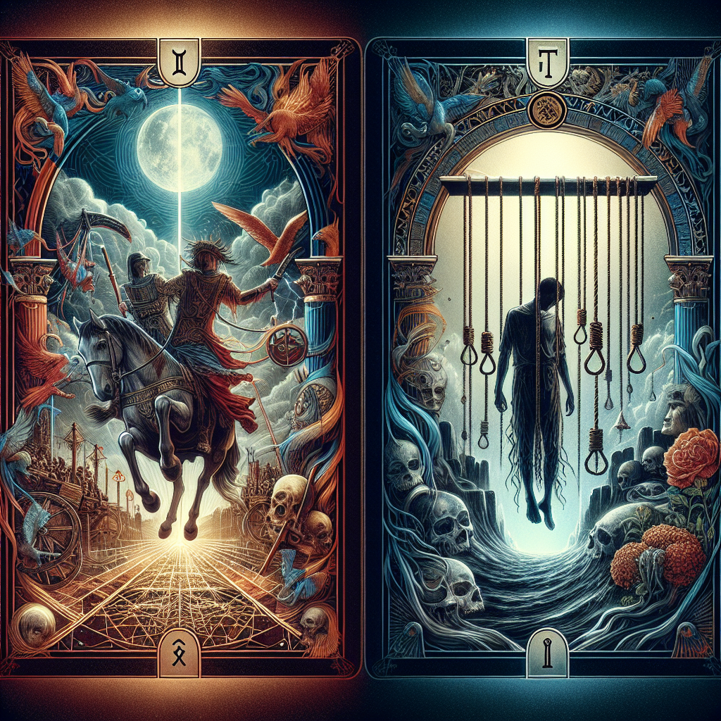 The Chariot and The Hanged Man, Tarot Meaning