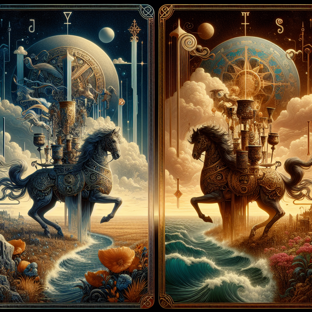 The Chariot and Two of Cups