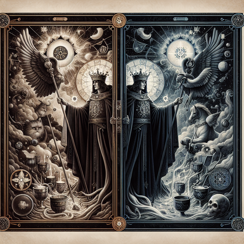 The Emperor and Five of Cups