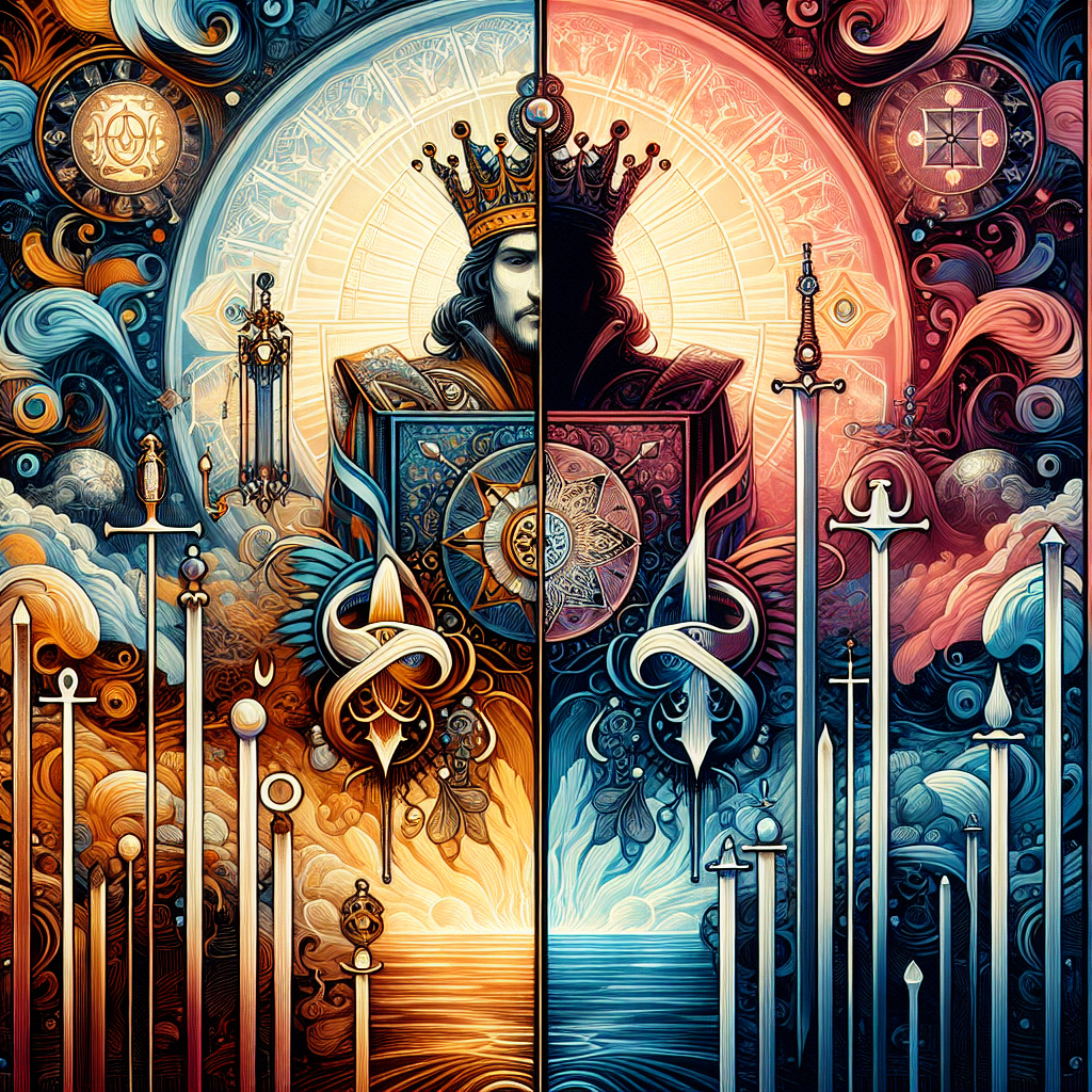 The Emperor and Four of Swords