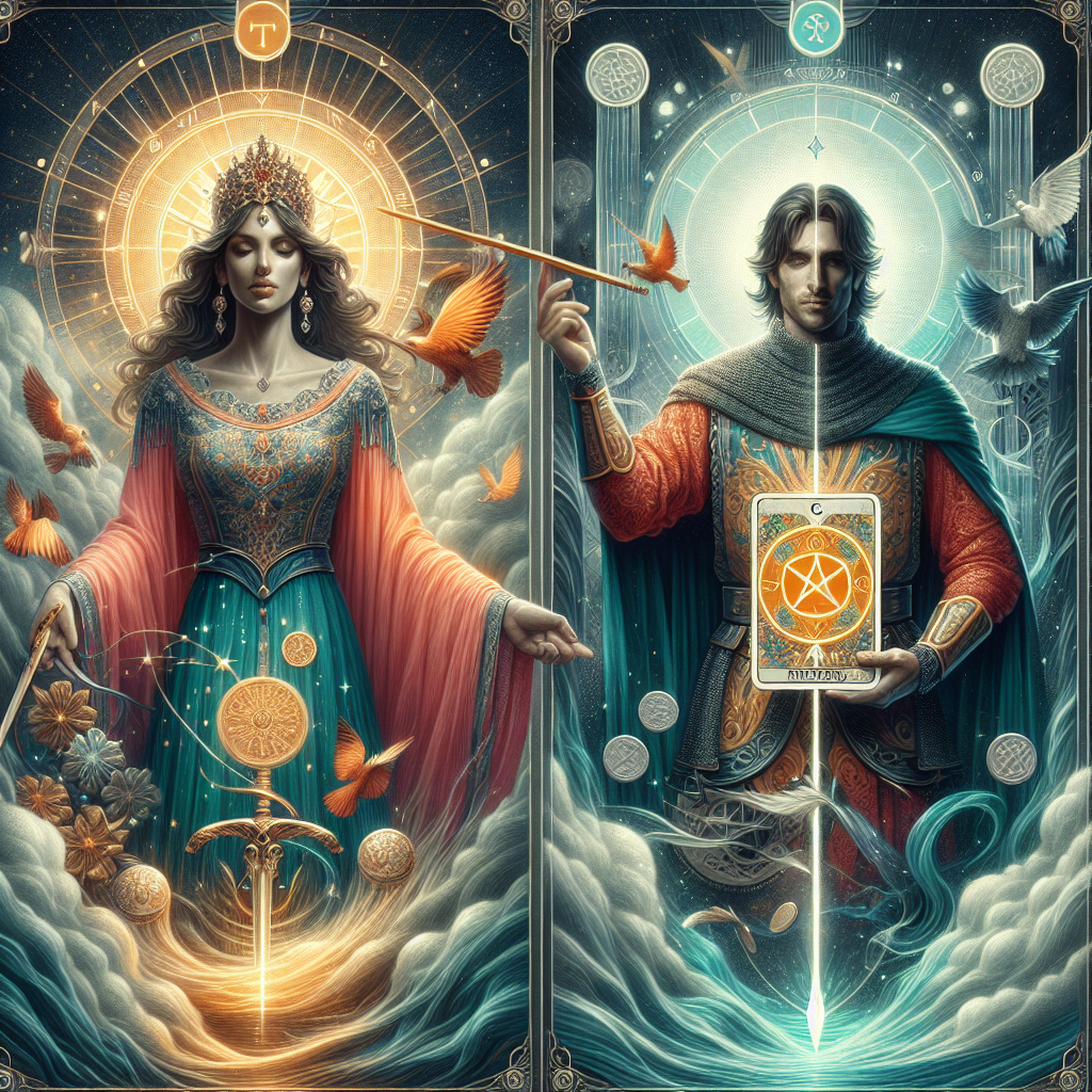 the emperor and knight of pentacles