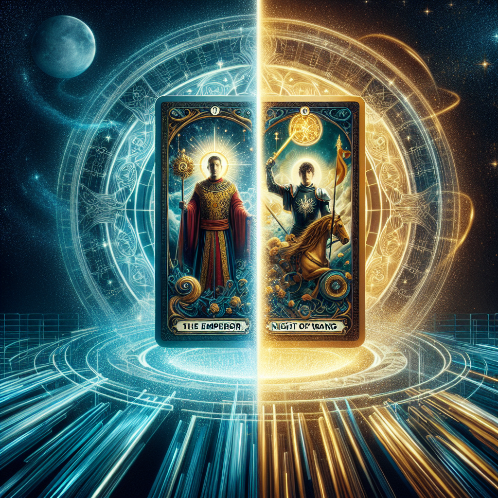 the emperor and knight of wands