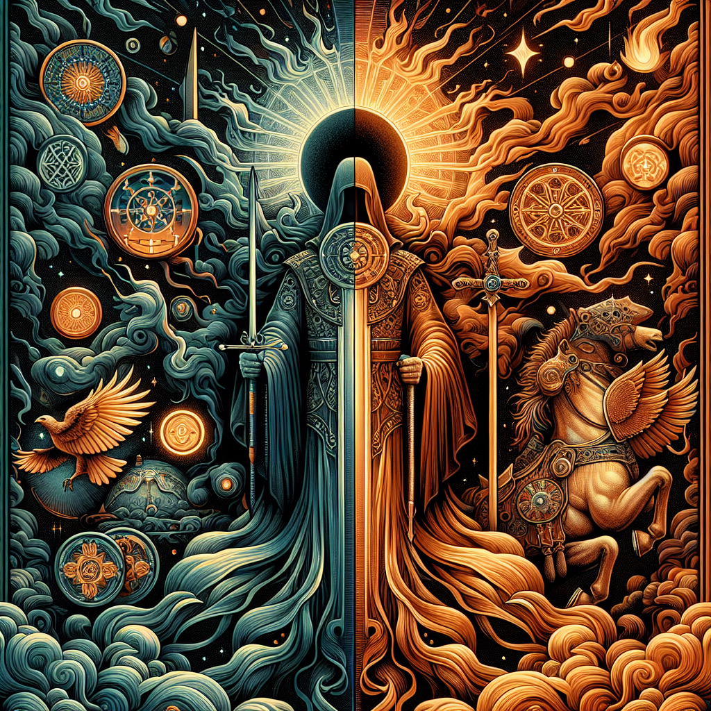 The Hermit and Knight of Wands