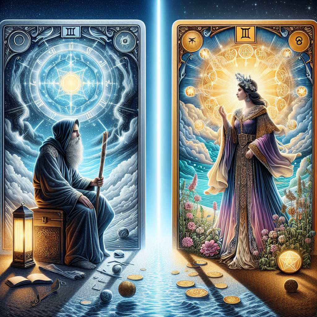 the hermit and queen of pentacles