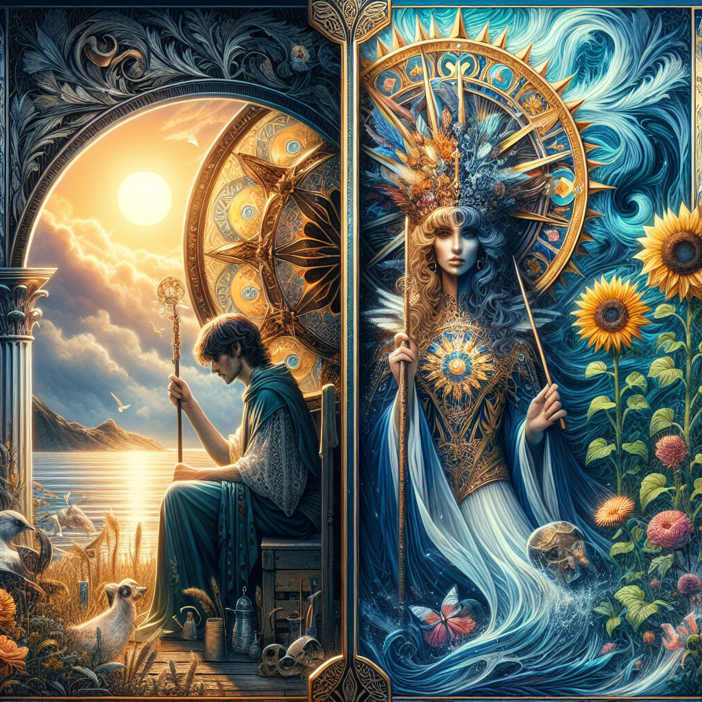 The Hermit and Queen of Wands