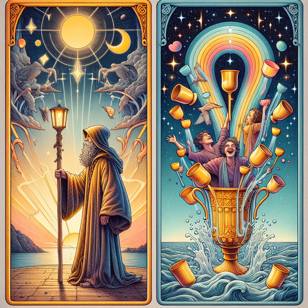 the hermit and ten of cups