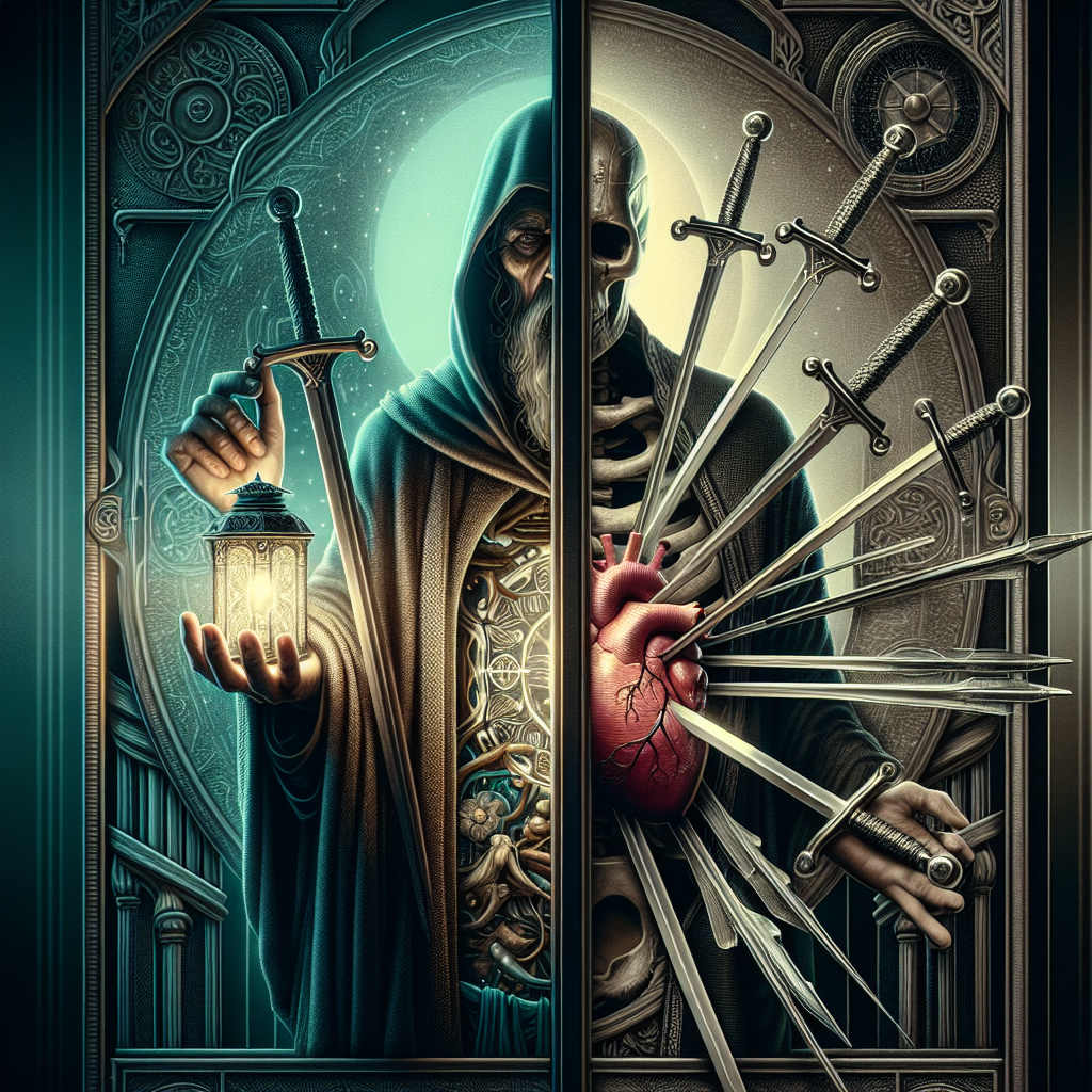the hermit and three of swords