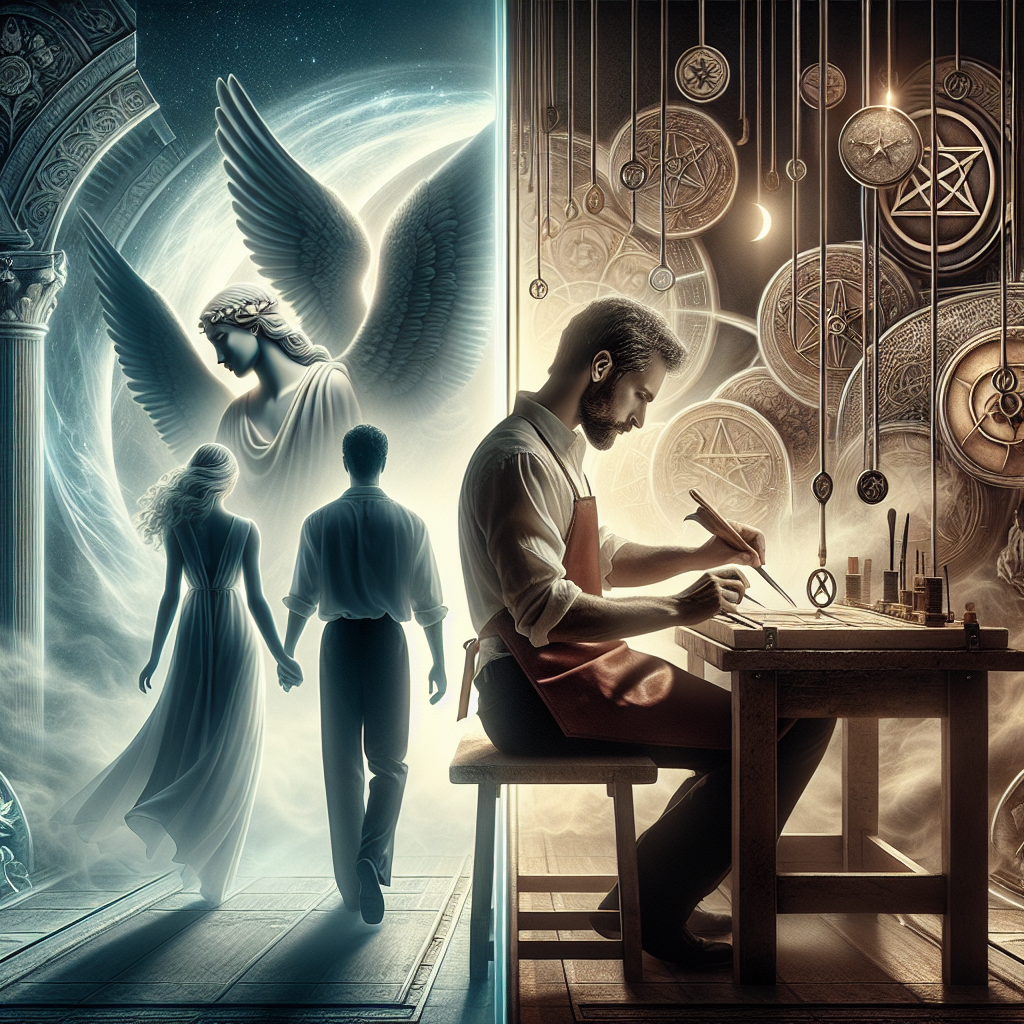the lovers and eight of pentacles