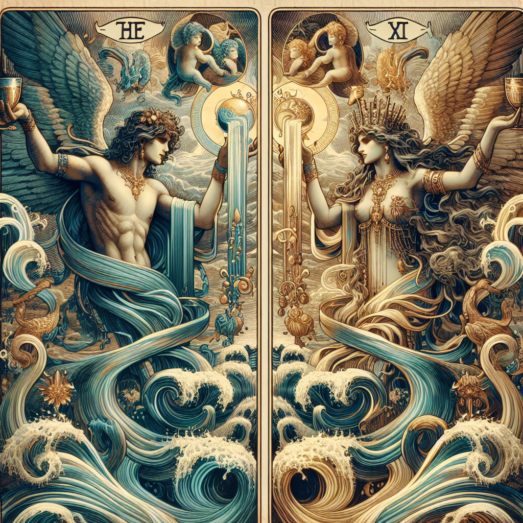 The Lovers and Queen of Cups