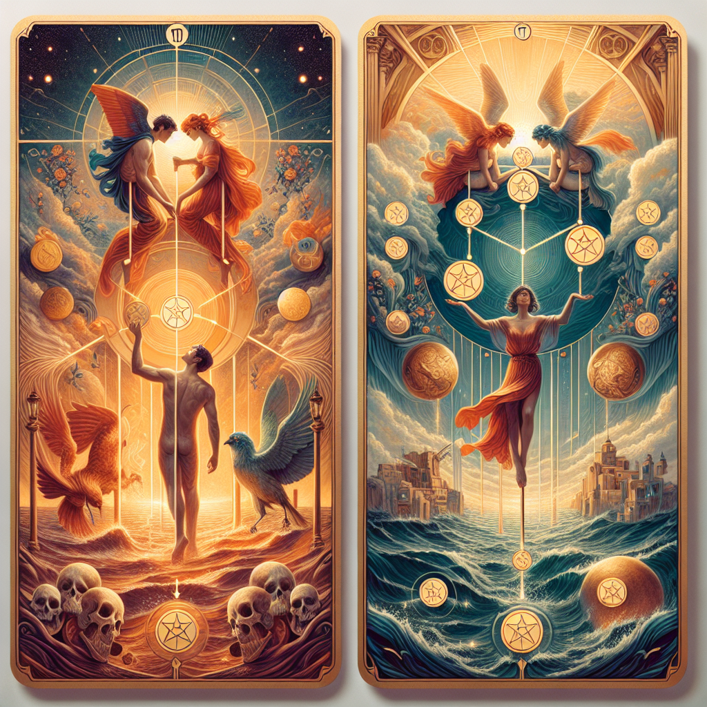 The Lovers and Two of Pentacles