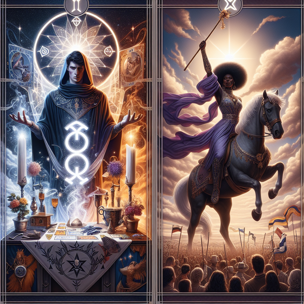 The Magician and Six of Wands