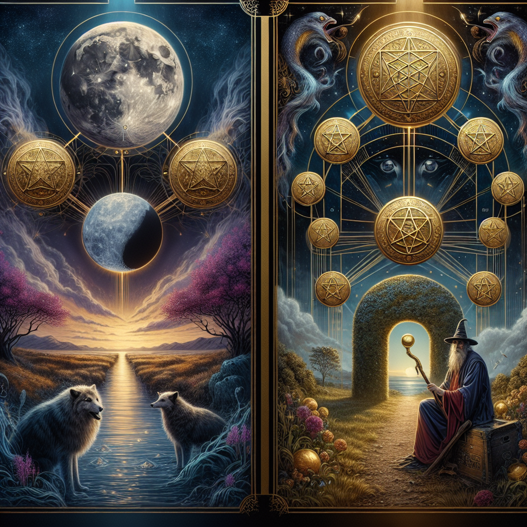 The Moon and Ten of Pentacles