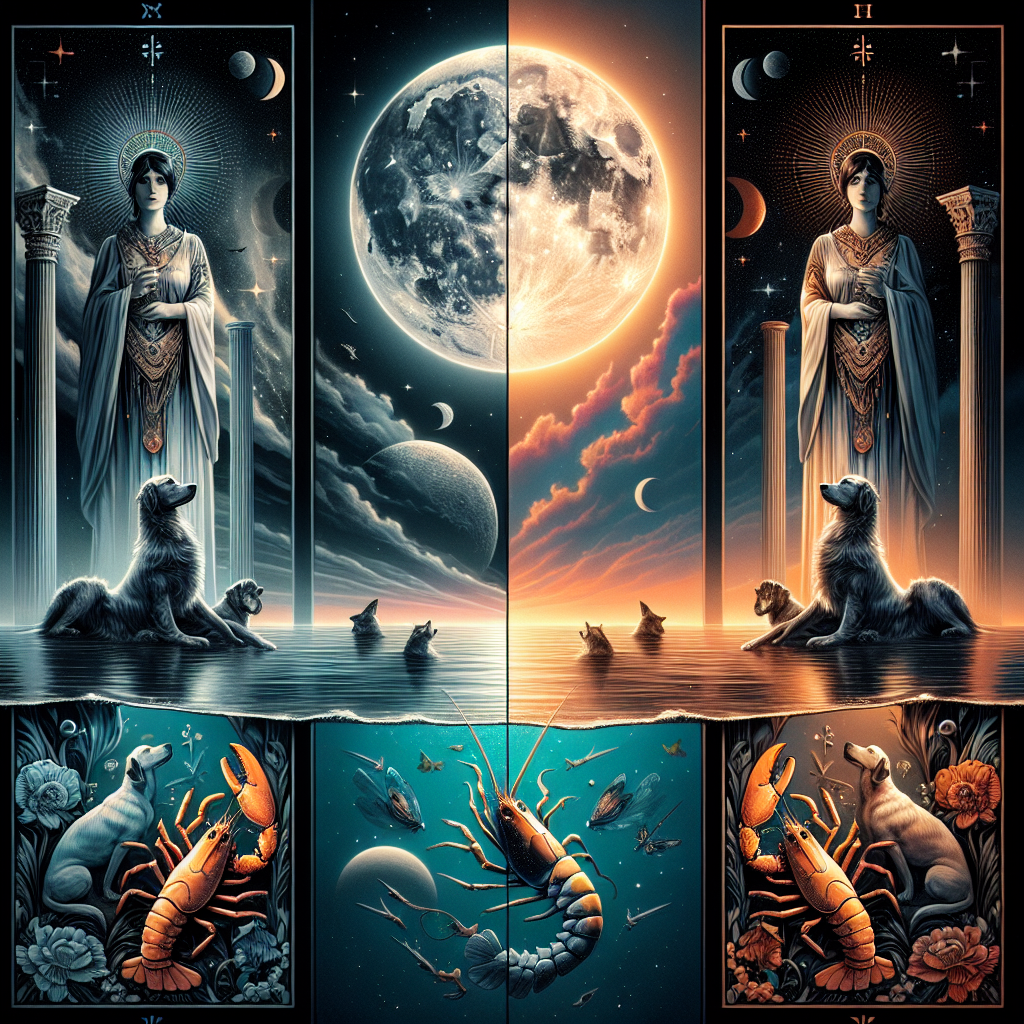 The Moon and The High Priestess in Tarot