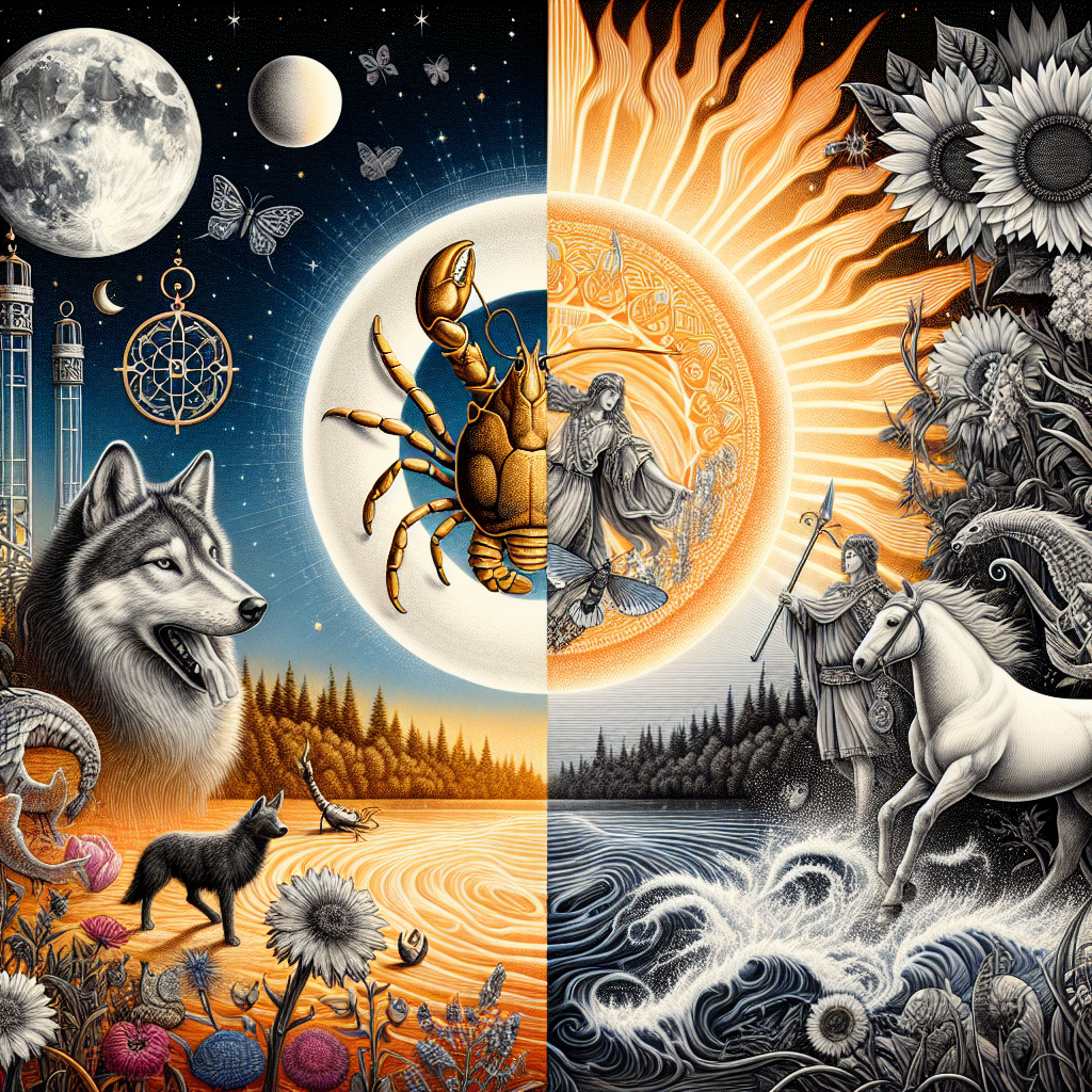 the moon and the sun in tarot