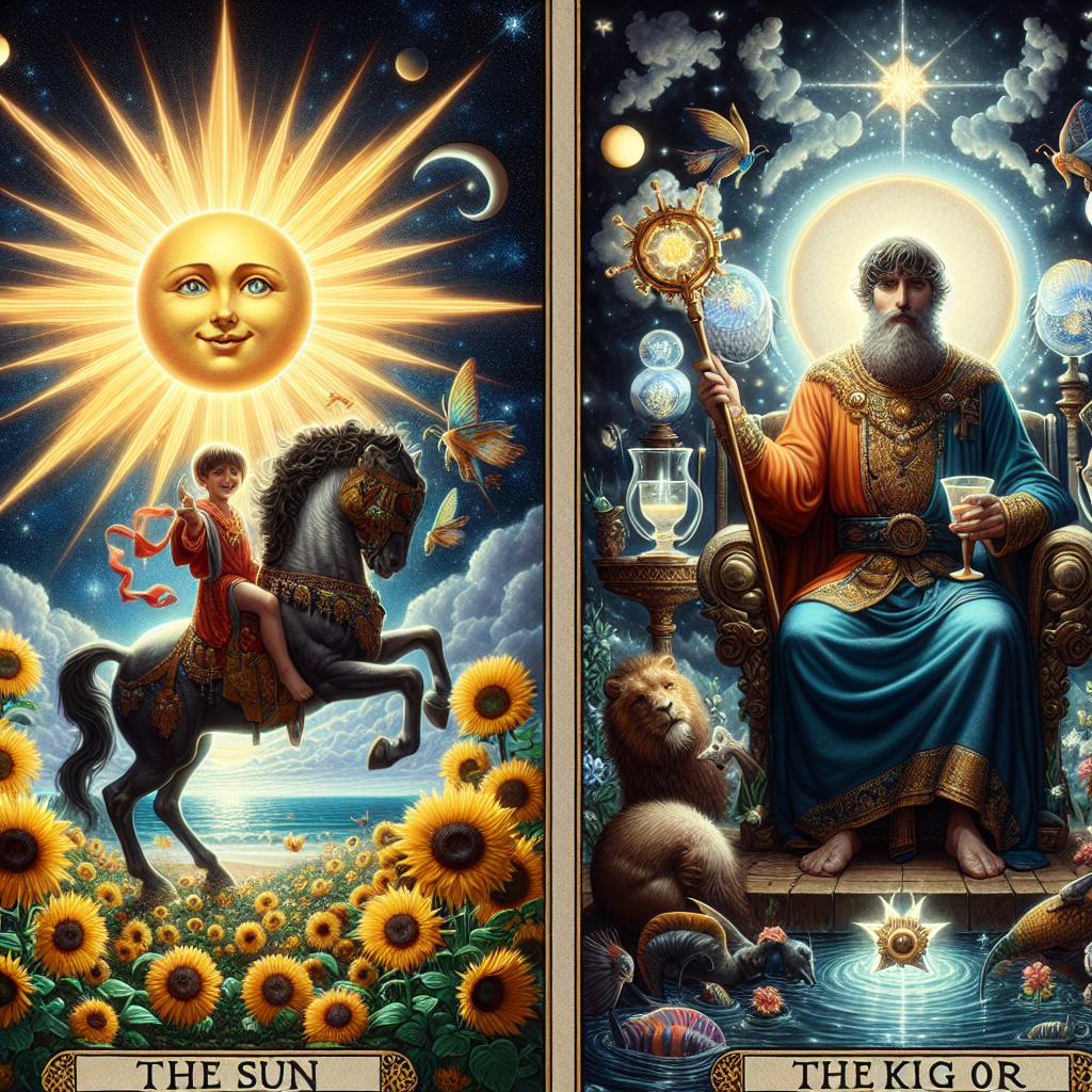 the sun and king of cups