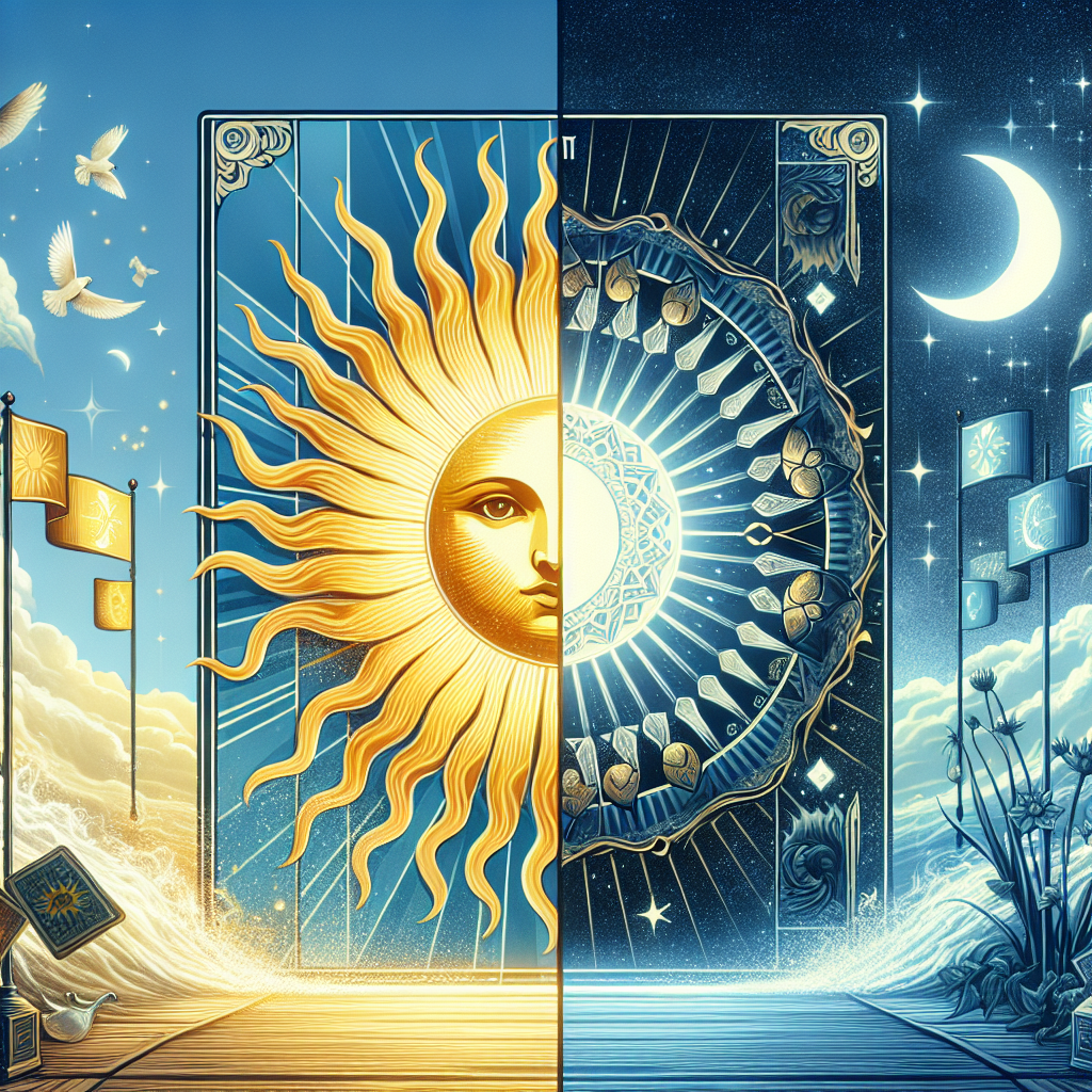 the sun and two of cups
