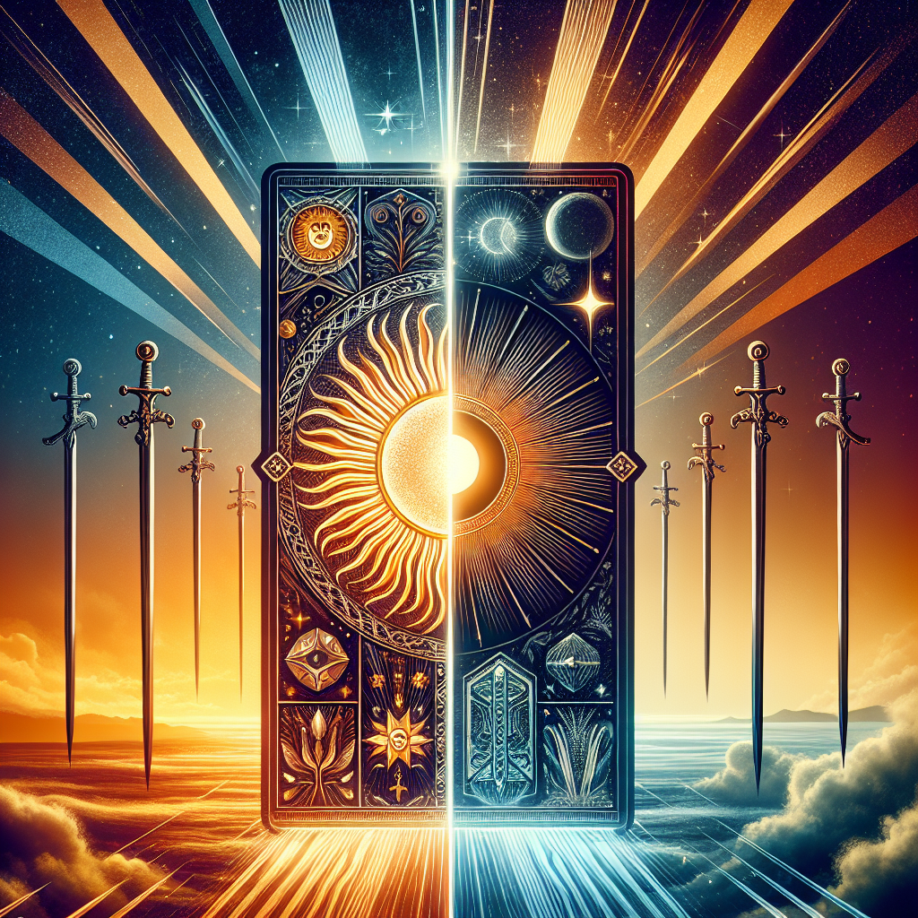 The Sun and Two of Swords