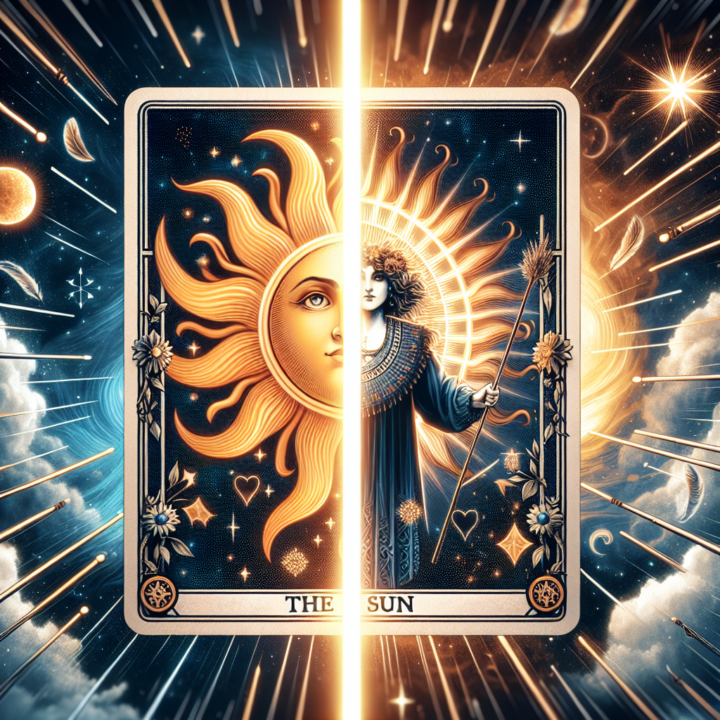 the sun and two of wands