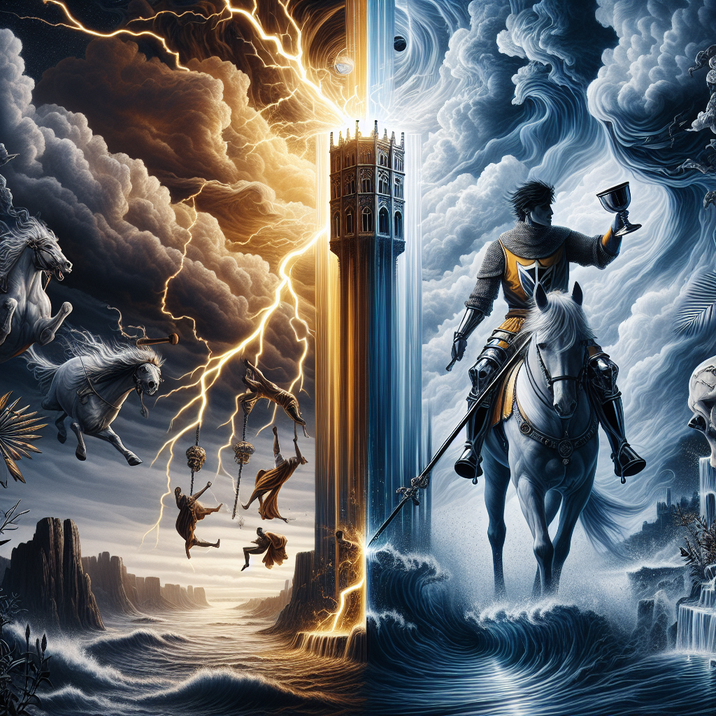The Tower and Knight of Cups