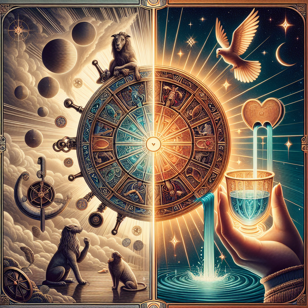 the wheel of fortune and ace of cups