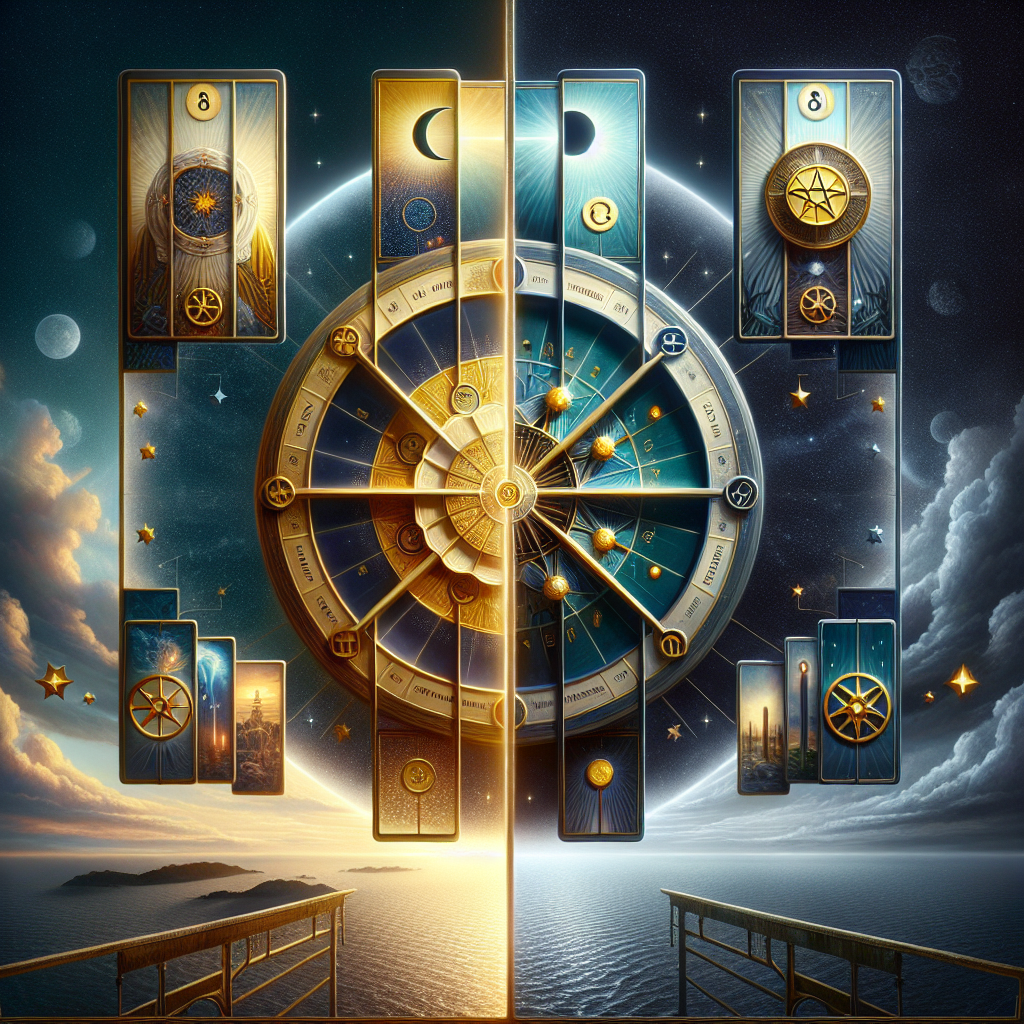 the wheel of fortune and eight of pentacles