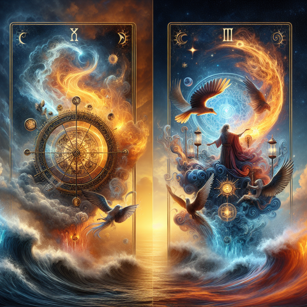 The Wheel of Fortune and Nine of Cups