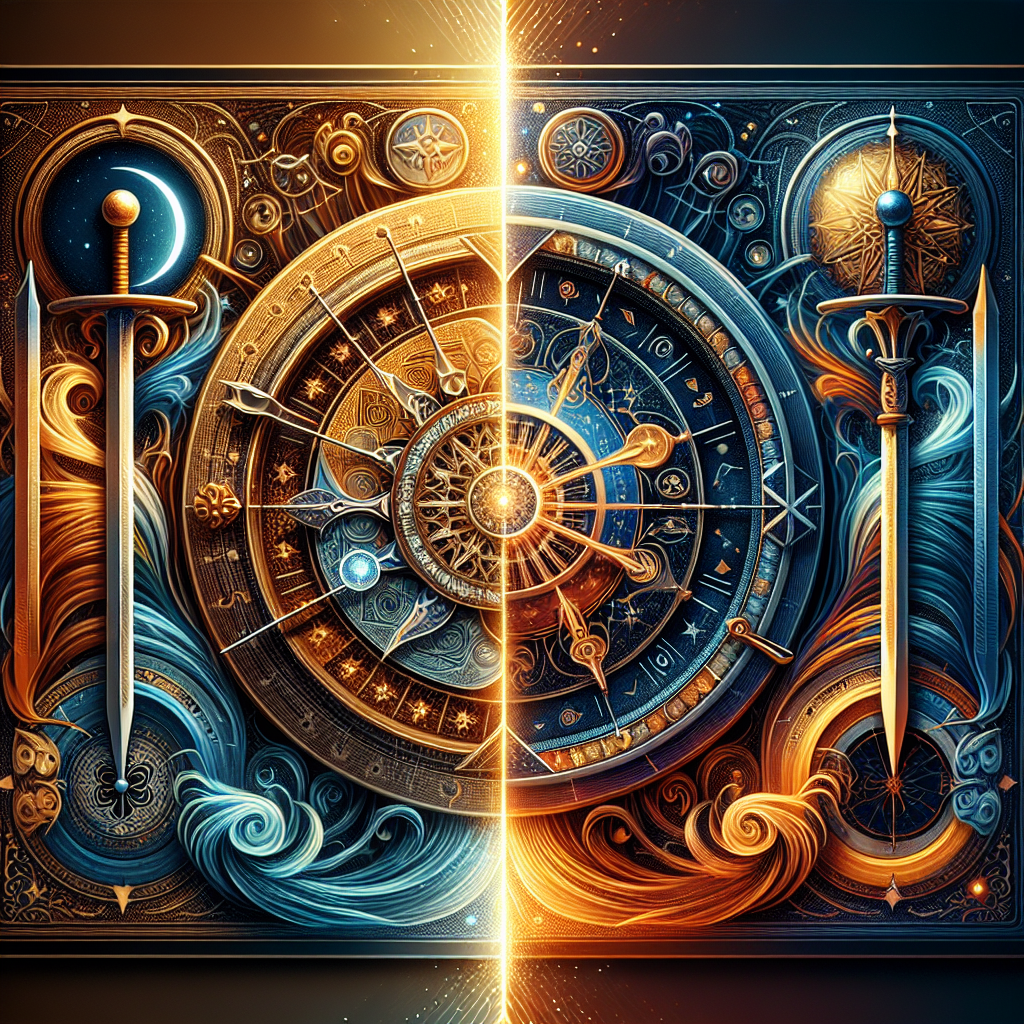The Wheel of Fortune and Two of Swords