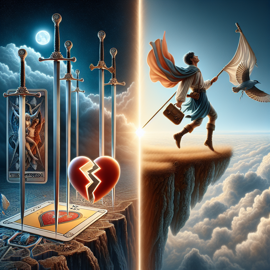 Three of Swords and The Fool